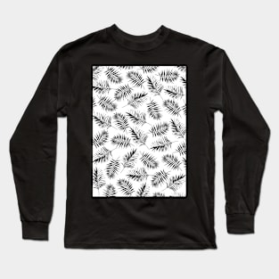 Palm pattern, Palm leaves, Pattern, Fashion print, Funny art, Modern art, Wall art, Print, Minimalistic, Modern, Humor Long Sleeve T-Shirt